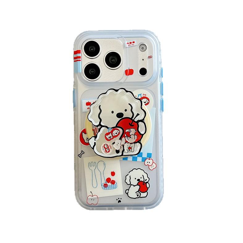 Red Apple Dog Magnetic Stickers for iPhone 17/16 Pro Max/15 Pro Case