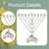 Vintage Design Hanukkah Menorah with 9 Arms Chanukah Decoration Traditional for Home Altar Versatile Accessory 26.5x24cm