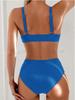 2024 U-Shaped High-Waisted Women's Two-Piece Bikini for Beach Vacation