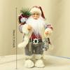 12-inch Cute Santa Claus Statue - Bright Polyester Christmas Decoration for Holiday Parties, Events and Home Displays, with Fest