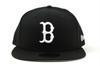 New Era MLB Snapback Cap 9FIFTY BLACK WHITE American League Boston Red Sox &
