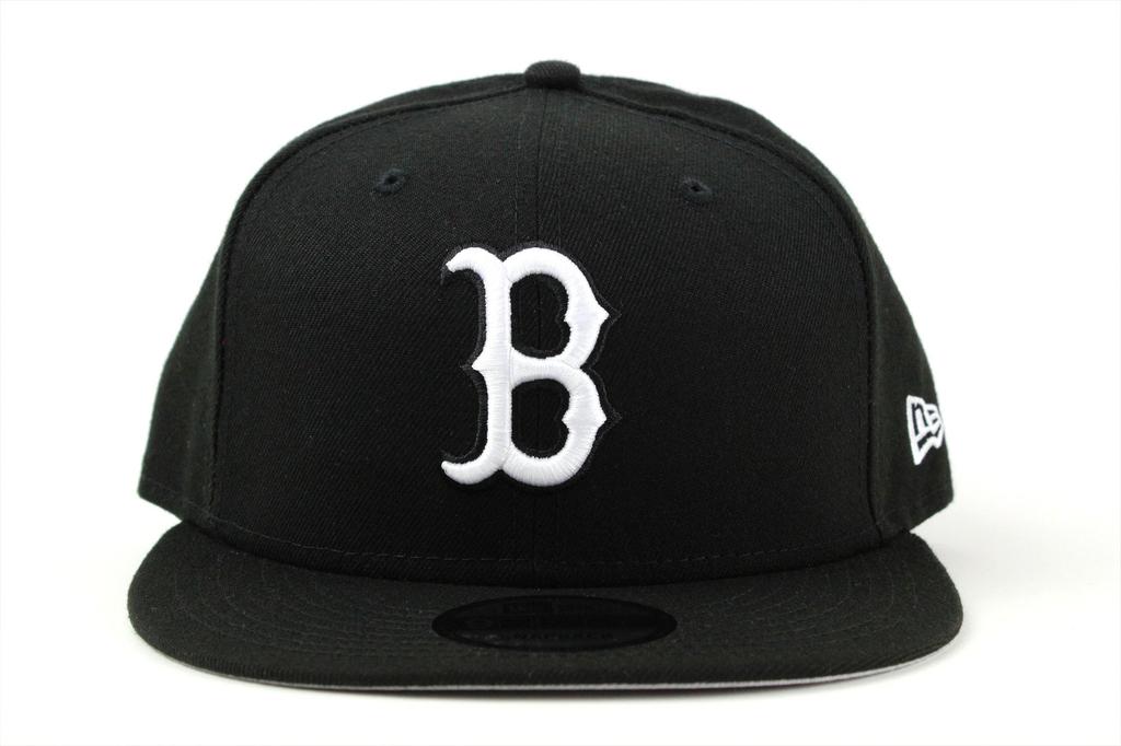 New Era MLB Snapback Cap 9FIFTY BLACK WHITE American League Boston Red Sox &