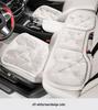Plush Car Seat Cushion with Backrest - Thickened for Autumn/Winter Warmth