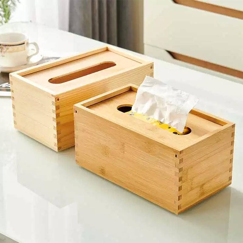 Holz-Taschentuchbox mit Deckel Wohnzimmer Heimdeko Modern Minimalistisch Serviettenhalter Aufbewahrungs-Organizer