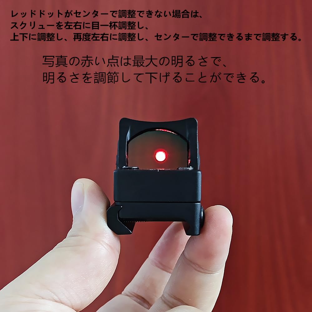 APLUSGEAR Universal Handgun Combination Set, RMR-Type Replica Side-Operated Reflex Red Dot Sight and Mounting Base [Parallel Import]
