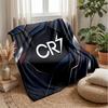 Cristiano Ronaldo Printed Flannel Blanket Skin Friendly Warm Decorative Throw for Indoor Couch Bed Daily Use