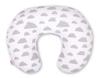 Bean-shaped Nursing Pillow + Removable Cover - Gray Clouds