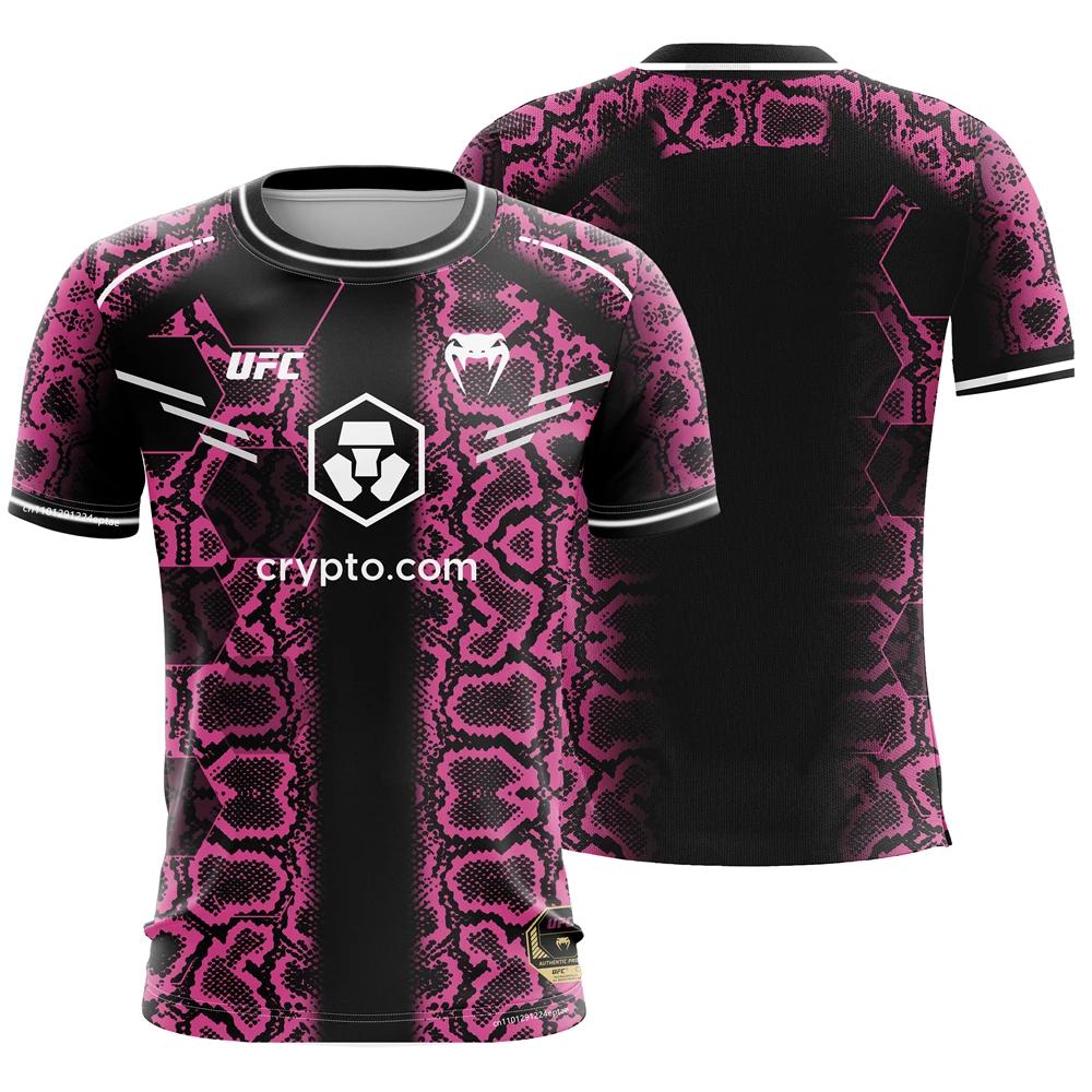 

Boxing UFC Pythons Series 3D Print T-shirt For Men And Women Summer Casual Breathable Fitness Tops Fans Supporter Jersey Uniform 6XL