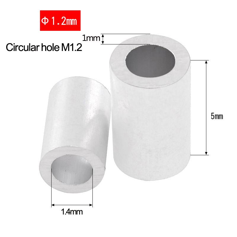 M1 To M10 Full Size Steel Wire Cable Rope Fixing Clip Circular Aluminum Ferrules Round Crimping Loop Clamps Quantity 10--200pcs