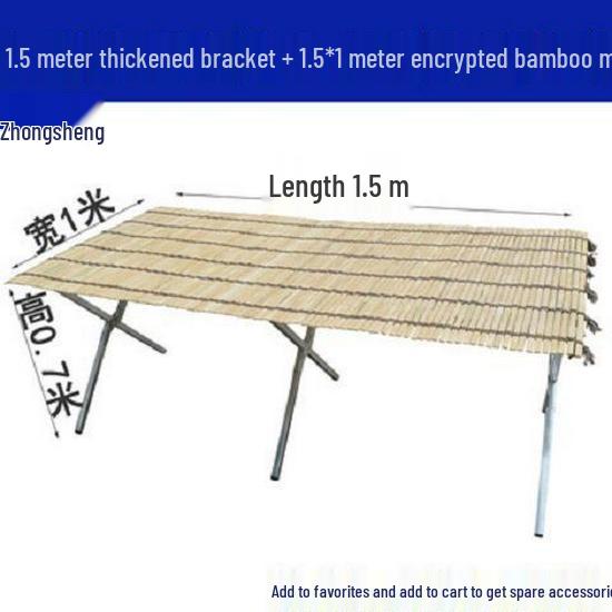 Foldable Night Market Shelf with Thick Bamboo Mat