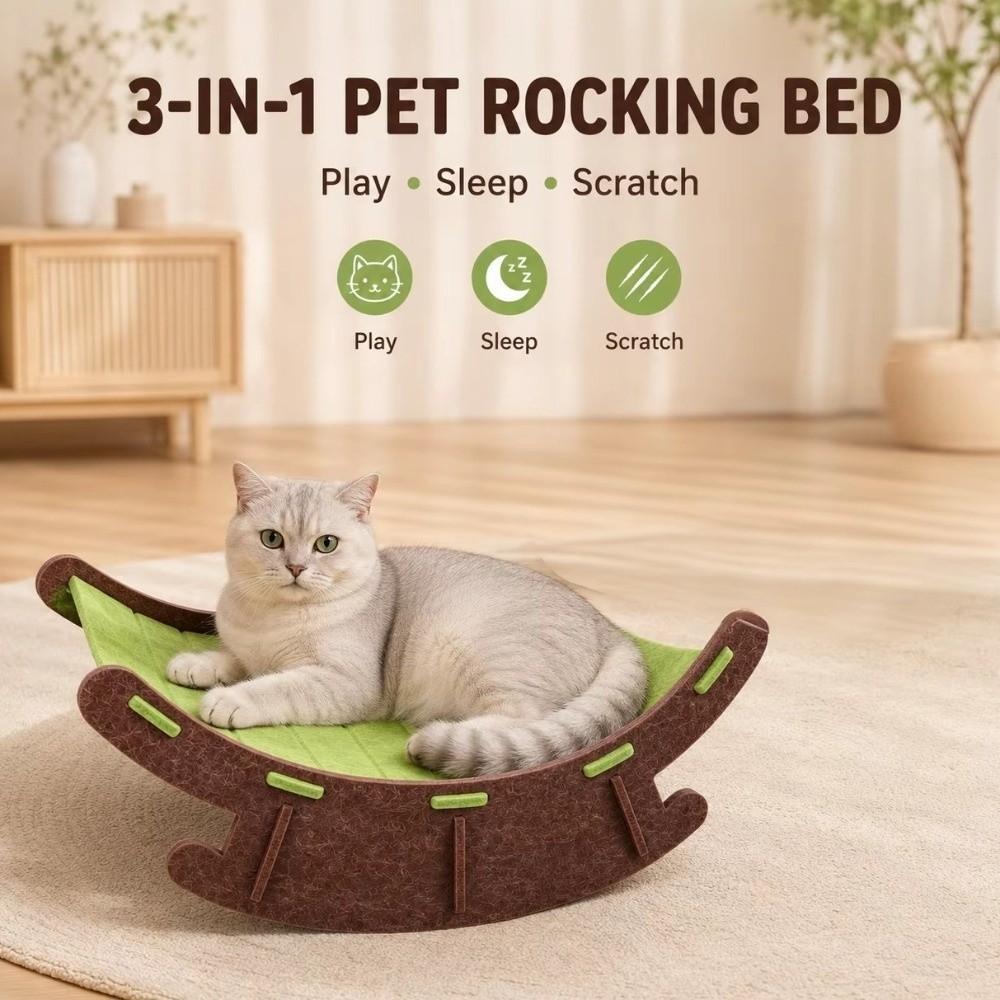 Wear-Resistant Pet Rocking Chair Elevated Cat Scratch Board Cat Lounge Chair All Season Universal