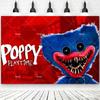 Hot Game-P&Poppy-Playtimes Backdrop Kids Birthday Decorations Party Supplies Baby Shower Banner Horror Festival Decor Props Gift