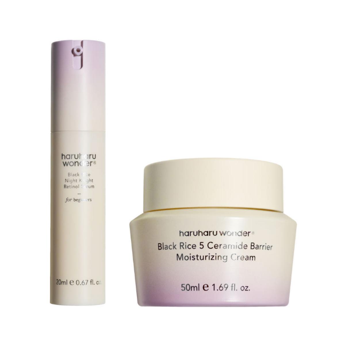 HARUHARU WONDER Черный рис Ночной рыцарь Ретинол Сыворотка 20 мл Serum 20ml + Cream 50ml