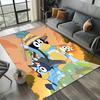 3D Print B-Blueys Family Cartoon Dog Carpet Rug for Living Room Bedroom Home Sofa Decoration,Kid Play Non-slip Floor Mat