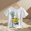 Fashion SpongeBob Kids Cartoon Anime Boys Girls Summer Fashion Casual Men's Women's Tshirts Children Adult Parent Child T Shirts