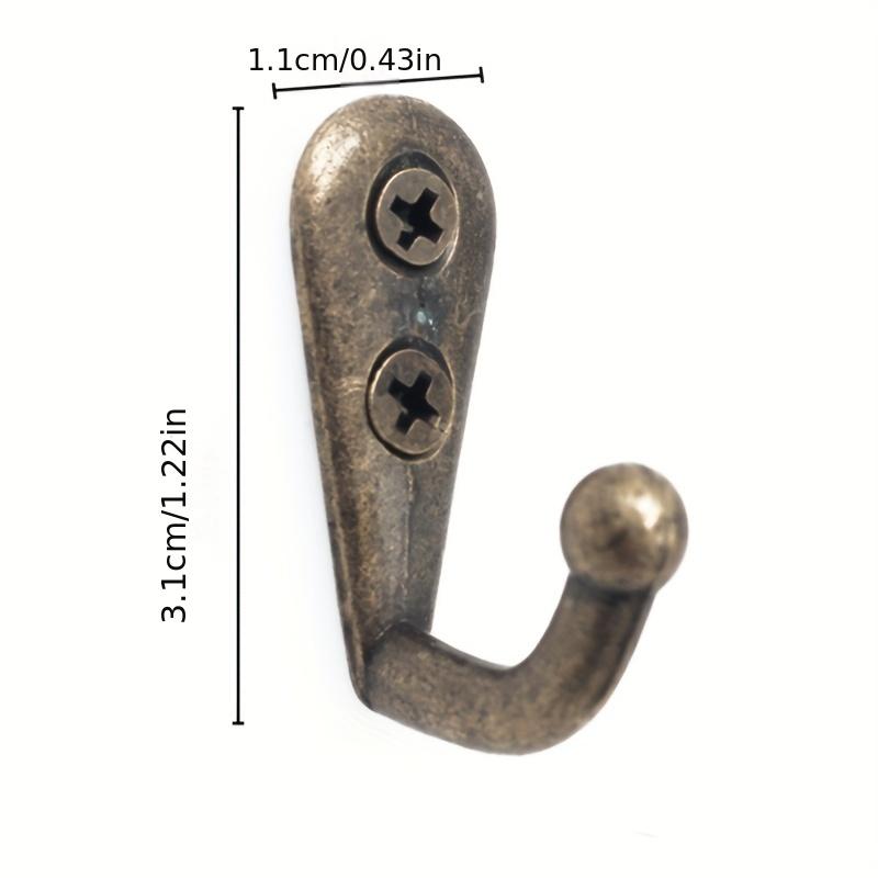 10 Stück J-förmiger Haken aus Zinklegierung Wand-Bohrlochhaken mit Schrauben Kleider Schlüssel Handtuchhaken Universeller Wandhaken für Badezimmer Küche
