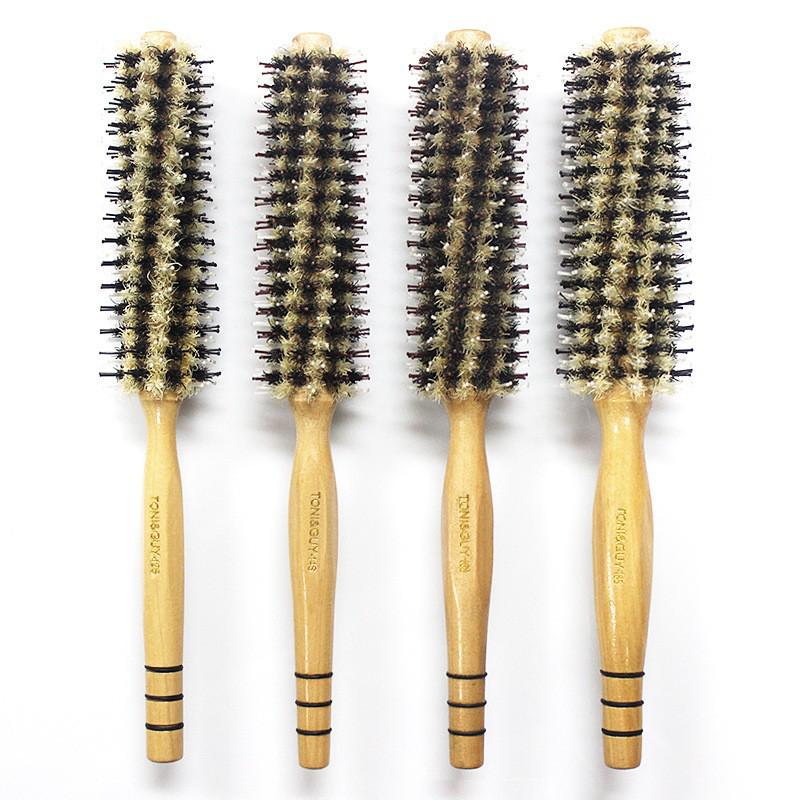 Boar Bristle Round Hairdressing Brush for Styling and Curling
