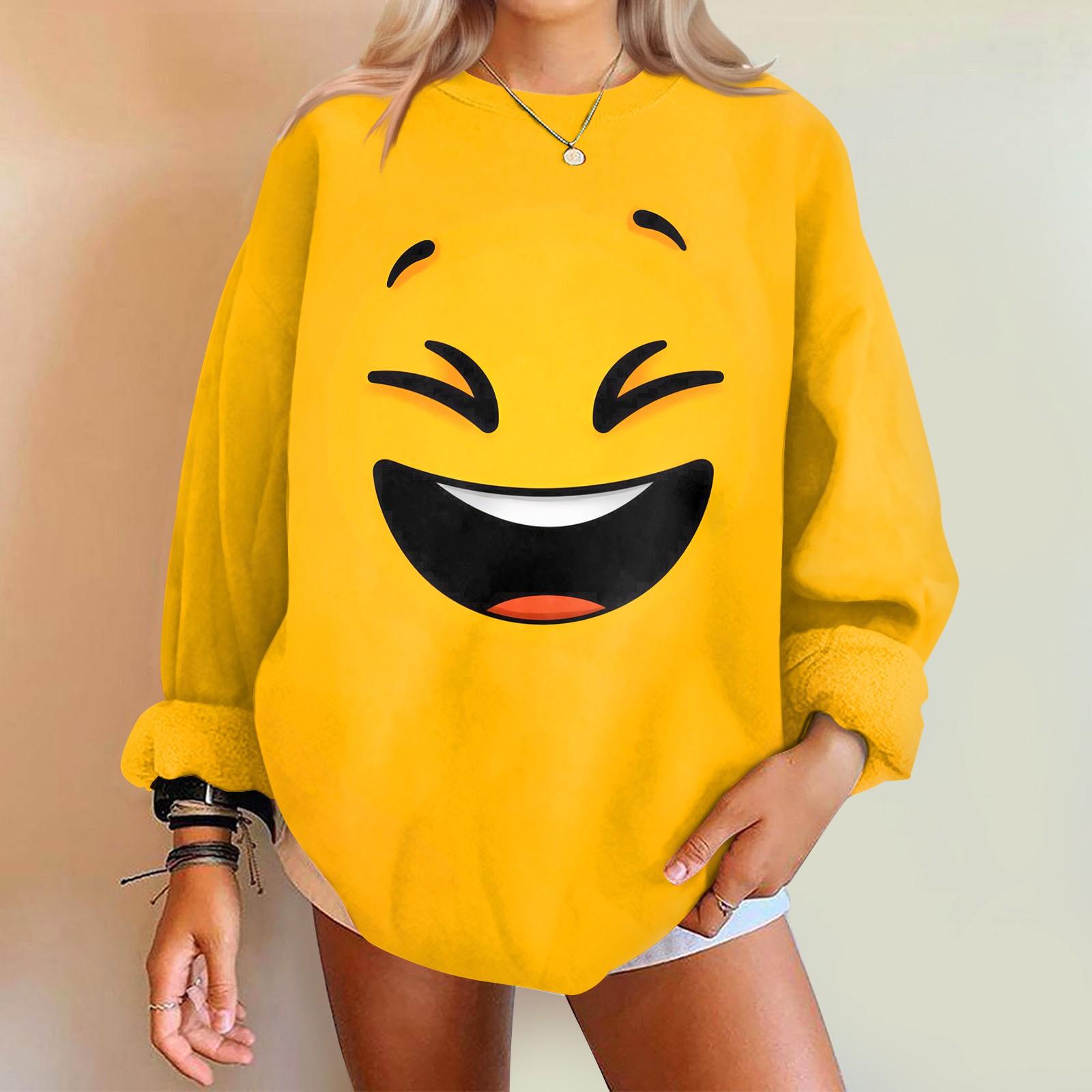 

Жіночий пуловер з виразним принтом і круглим вирізом, занижені плечі та довгі рукави XXL