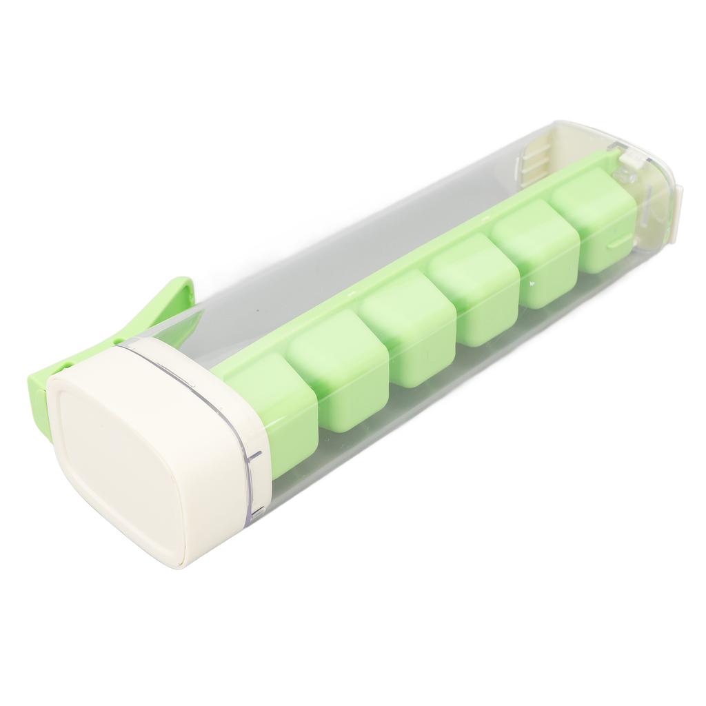 Ice Cube Tray PC PP 6 Grid Push Type Easy Release Detachable Ice Cube Mould for Summer Freezer White