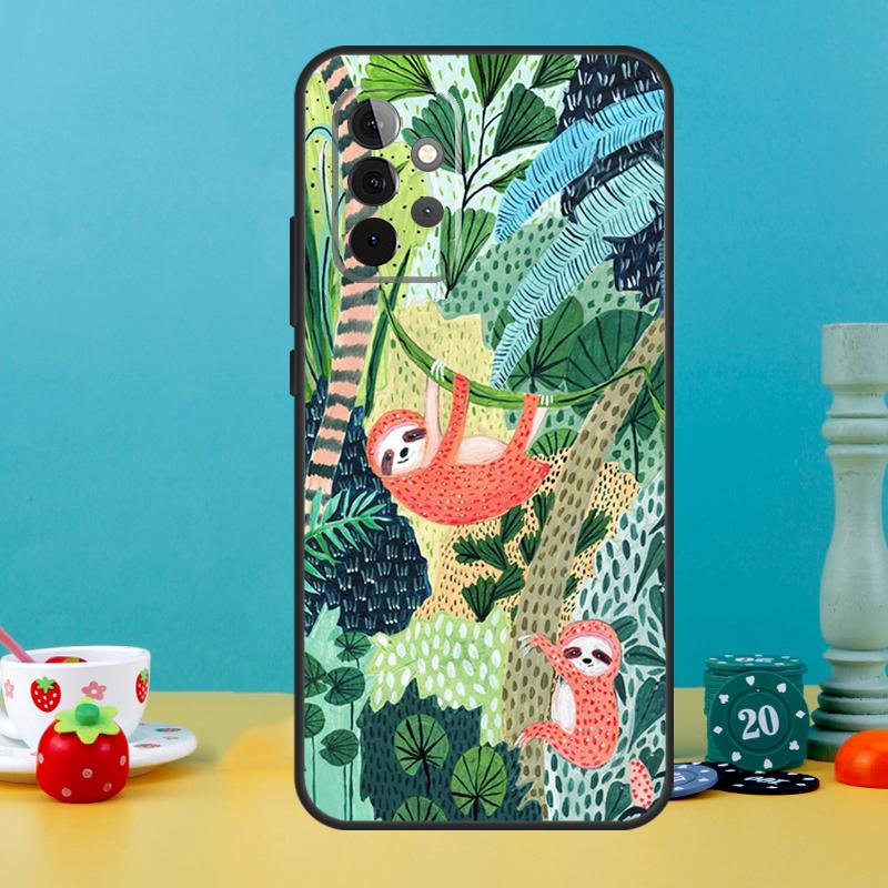 

Cute Cartoon Sloth Leopard Case For Samsung Galaxy A15 A16 A05 A26 A36 A56 A52 A53 A33 A13 A34 A54 A14 A35 A55 A22 A32 Samsung A36