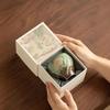 Lotus Birth Episode 2 Moss Green Glazed Ceramic Tea Cup - Anti-scalding Single Host Cup in Gift Box
