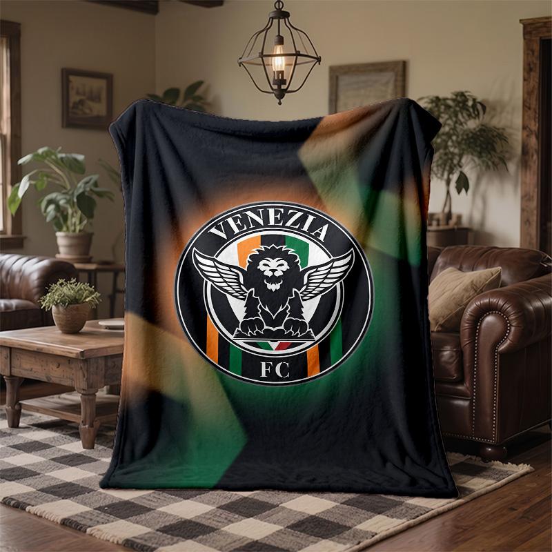 Venezia FC Football Print Flannel Blanket Soft Warm Sofa Bed Throw Blanket For Home Office Bedroom