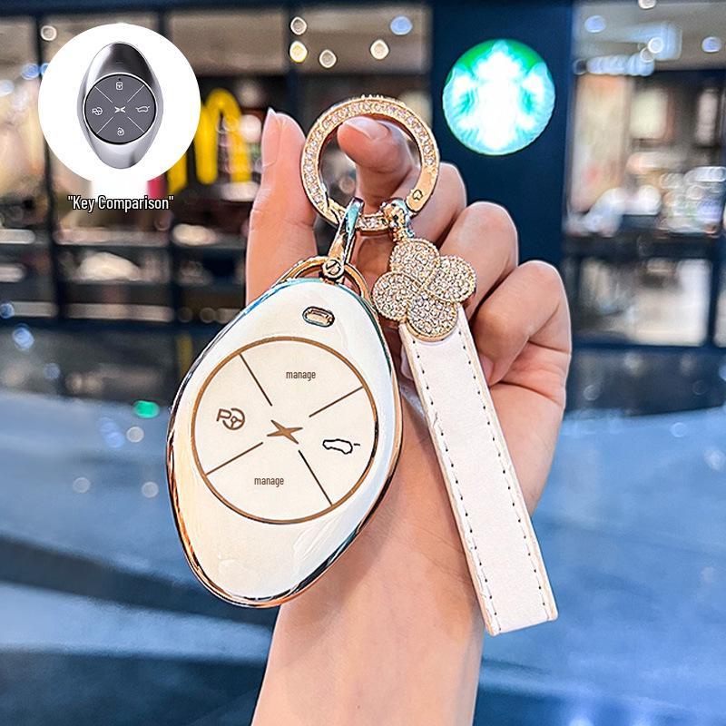Premium Key Cover & Keychain for Xiaopeng P7, G6, New P7i, P5, G3, G3i, G9 Models
