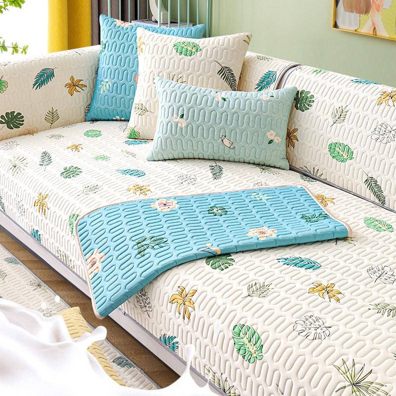Private Custom Latex Sofa Cushion Summer Summer Nordic Simple Non-Slip Mat Cushion Full Cover Cloth Backrest Towel