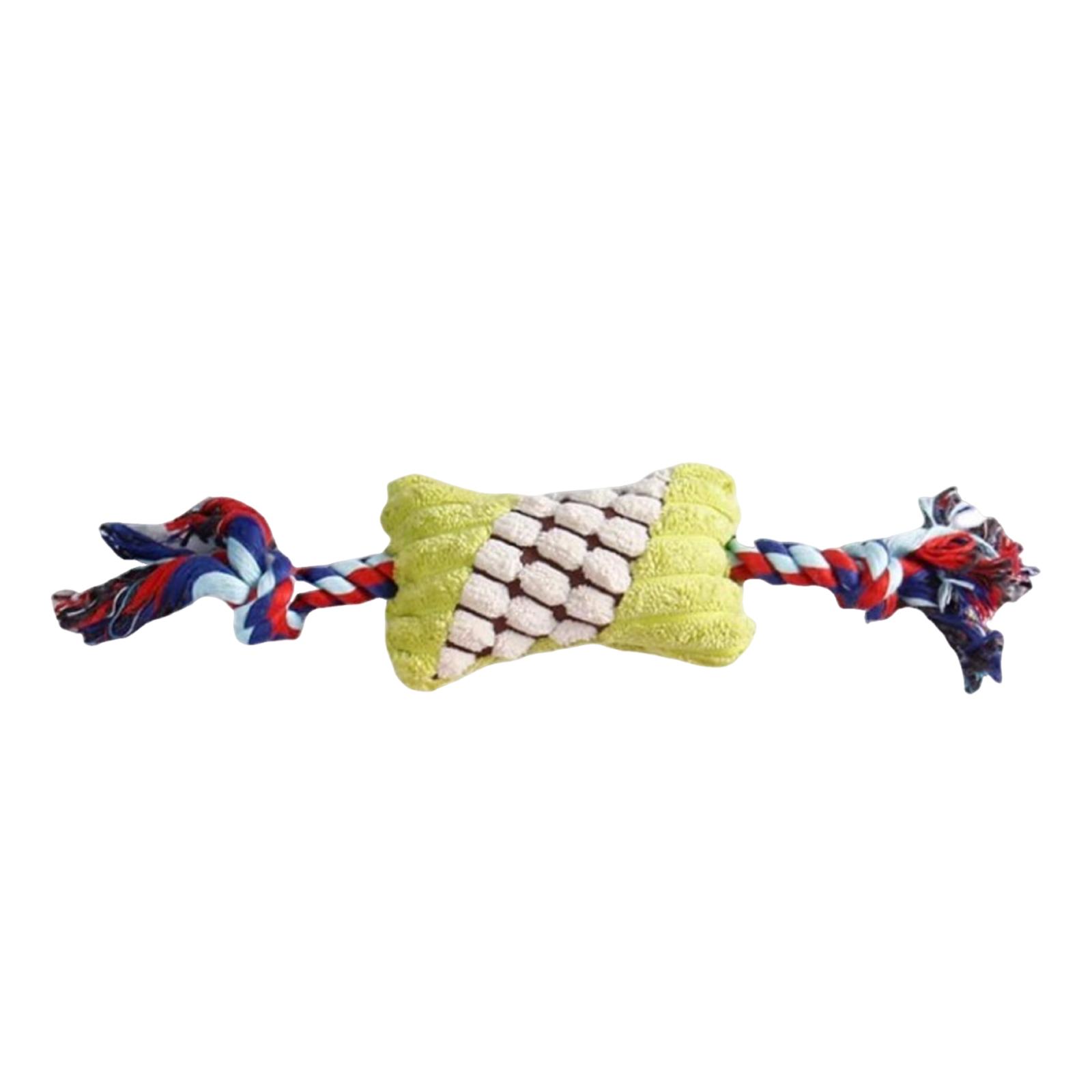 

Pet Plush Sound Rope Toy, Cartoon Animal Plush Toy, Dog Interactive Tug-Of-War Training Supplies One Size зелений