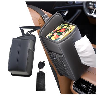 VOMIREL Tecido para Carro PU Grande Capacidade Serve Pequeno e Fácil Universal Inclui Estojo Bolsa para Óculos, Couro, Armazenamento, Montagem Lateral do Assento, Smartphones, Cartões,