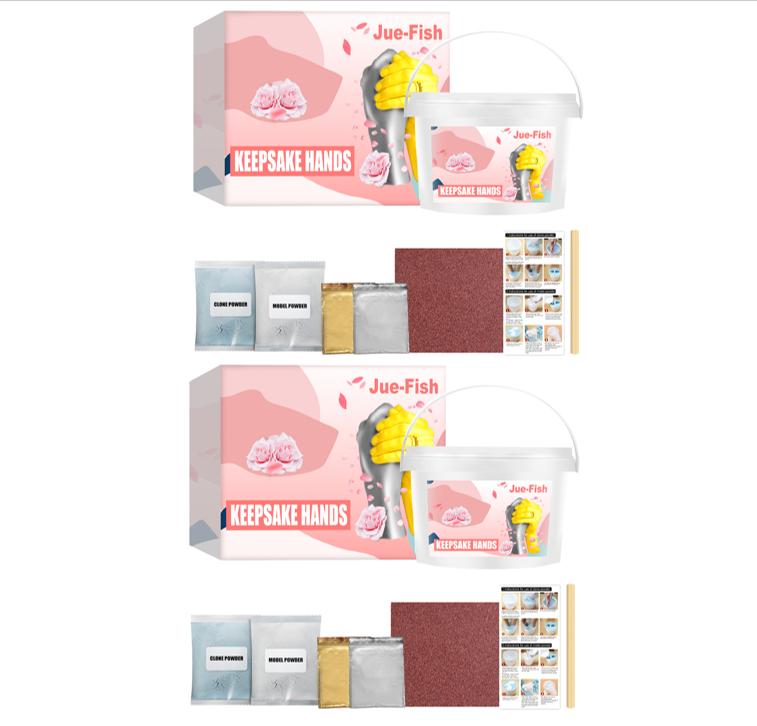 Hand Casting Kit Complete Safe Hand Molding Kit Keepsake DIY Hand Mold Kit with Bucket Powder Sandpaper Stick Anniversary Craft