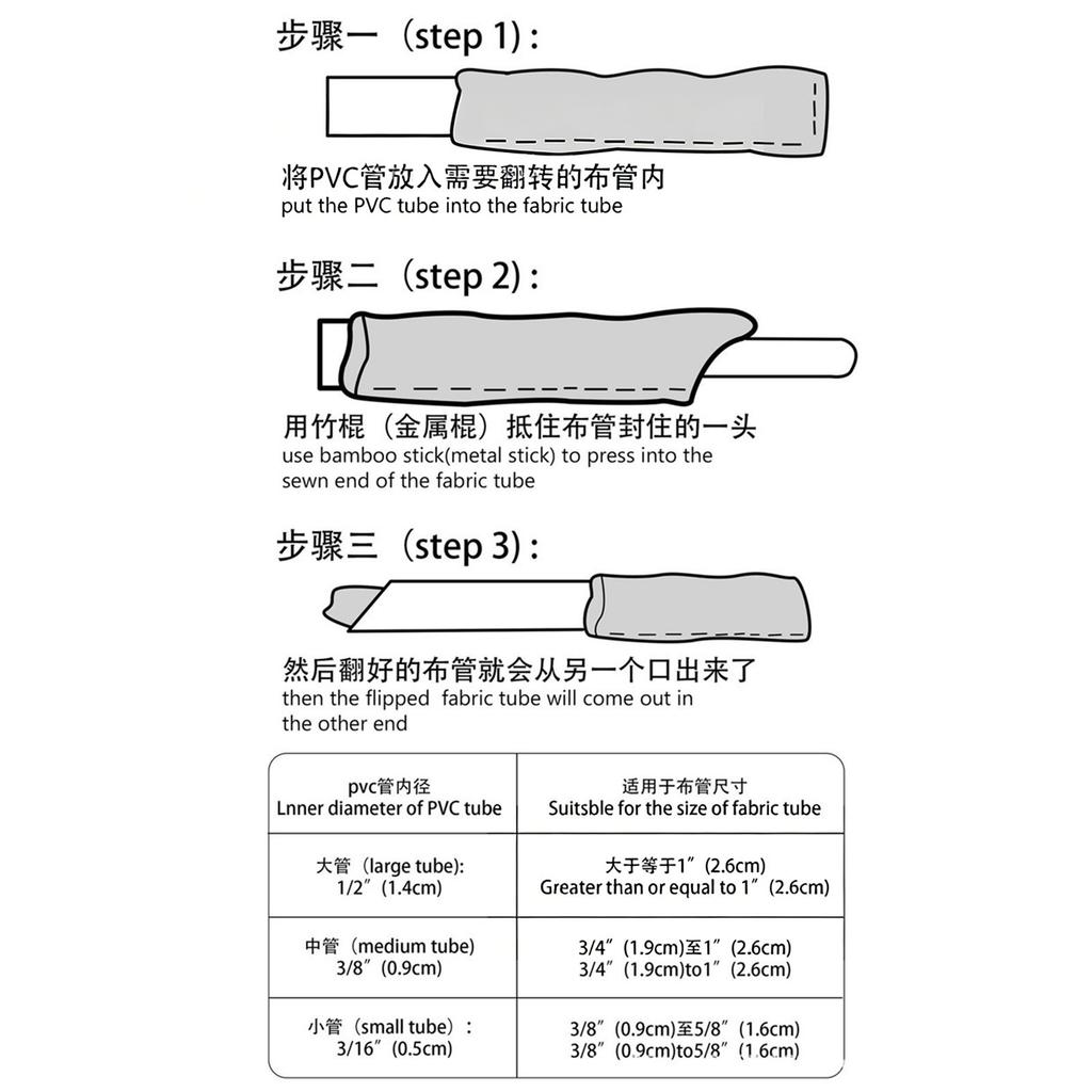 Multifunction Drawstring Threader and Fabric Turner Set Elastic Band Threading Tool for Garment Repair Tailoring Sewing