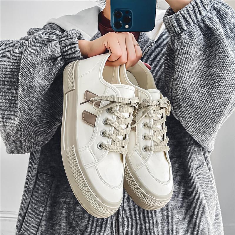 

Canvas shoes men s summer breathable Korean version trendy versatile casual board shoes junior high school student sports soft-soled black cloth shoes 44 бежевий