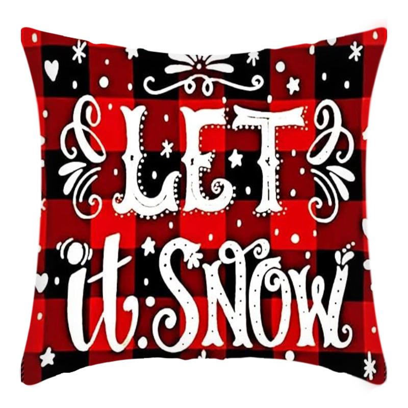 Christmas Pillow Case Printed Living Room Sofa Bedroom Pillow Case Christmas Pillow Case Printed