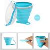 270ML Silicone Collapsible Travel Cup Silicone Folding Camping Cup with Lids - Expandable Drinking Cup Set Portable Graduated