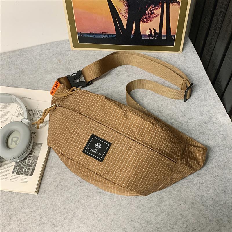 Waterproof Nylon Sling Bag for Unisex Multiple Pockets Outdoor Travel Waist Pack