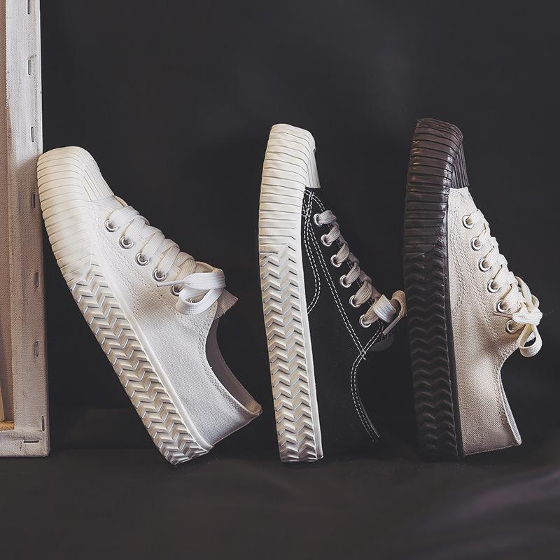 Canvas Shoes Female Caramel Biscuits Student Versatile Original Style Uzzang Hong Kong Flavor Retro Board Shoes