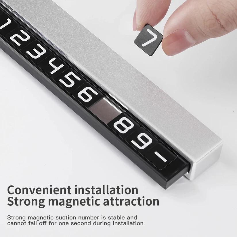 Temporary Car Parking Card Phone Number Car Phone Holder Luminous Telephone Number Plate Car-styling Car Interior Accessories