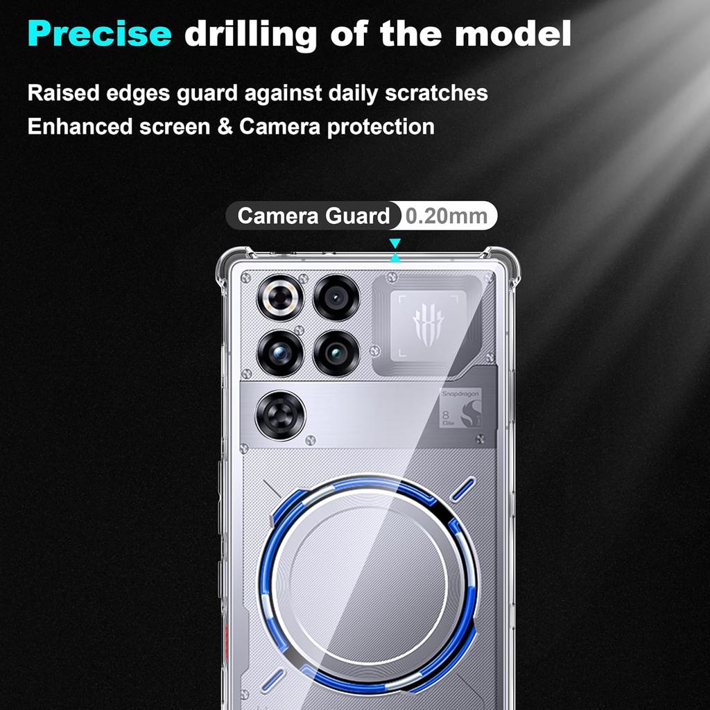 Průhledný TPU kryt na telefon pro ZTE Nubia Red Magic 11 Pro RedMagic 11 Pro Ochranný kryt Nárazuvzdorná zadní skořepina Fundas