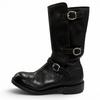 Very Good Tricker's short boots Engineer motorcycle boots black leather L7220 Used