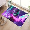 C-Cyberpunk S-SamuraiS Entrance Door Mat Washable Non-Slip Living Room Sofa Chairs Area Mat Kitchen Welcome Doormat