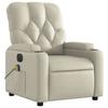 Electric Massage Chair Cream Faux Leather