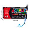 Acrylic  Markers Brush Tip Paint Marker 12-72 Colors Acrylic Paint Pen for Rock Canvas Wood Ceramic Adult Coloring DIY Crafts