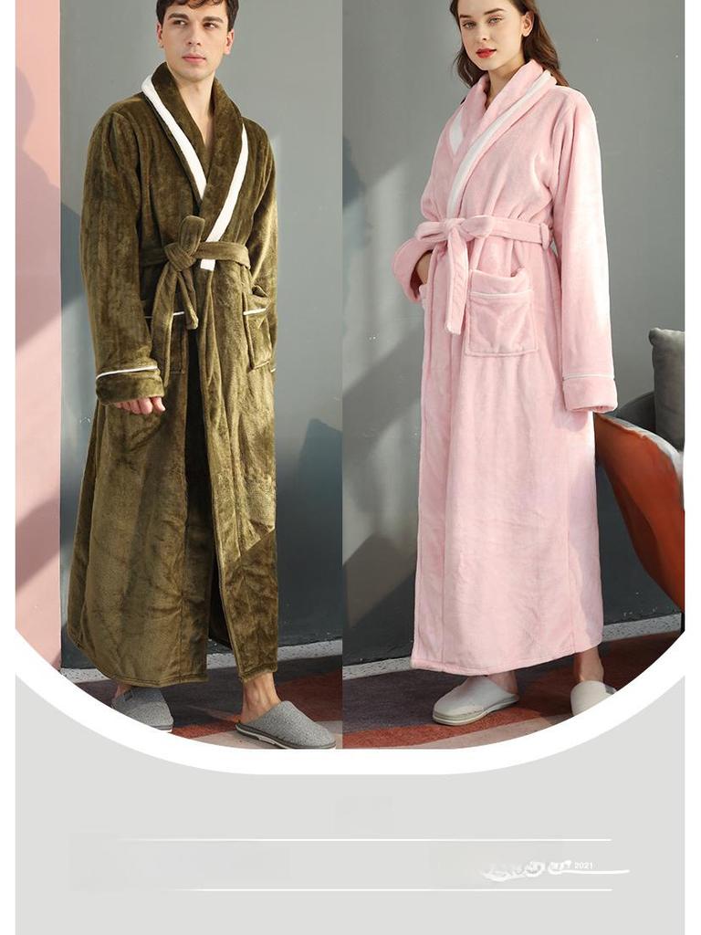 Plus Size Flannel One-Piece Pajamas for Men and Women