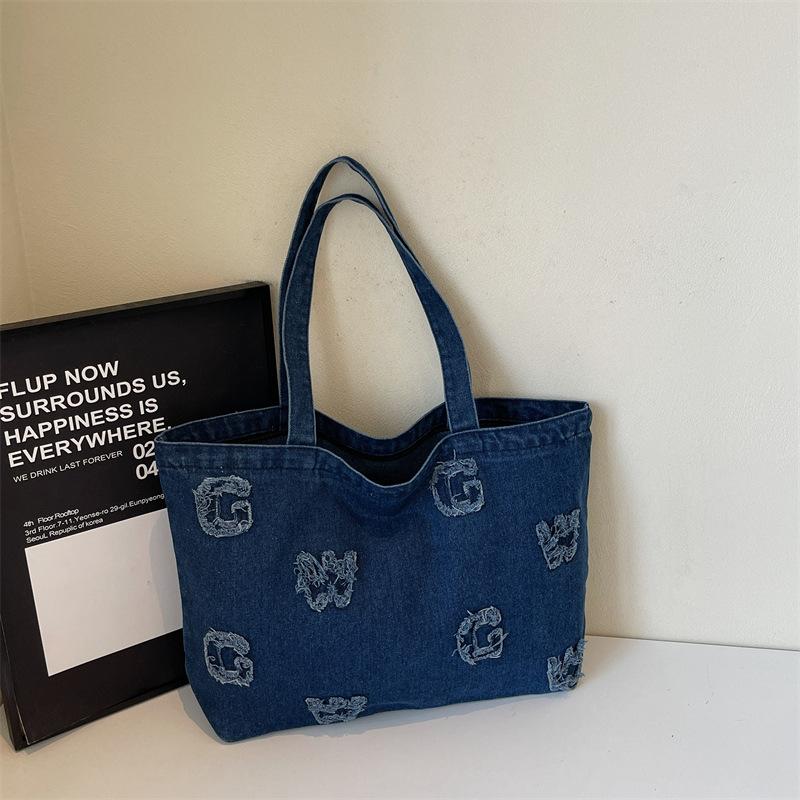 

Spring New Niche Design Large Capacity Bag 2025 Fashion Trend Armpit Bag Women s Shoulder Tote Bag синій