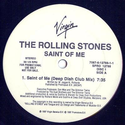 LP Record ROLLING STONES  Saint Of Me SPRO12788PROMO Virgin 1997 US Dance  Electronica Used