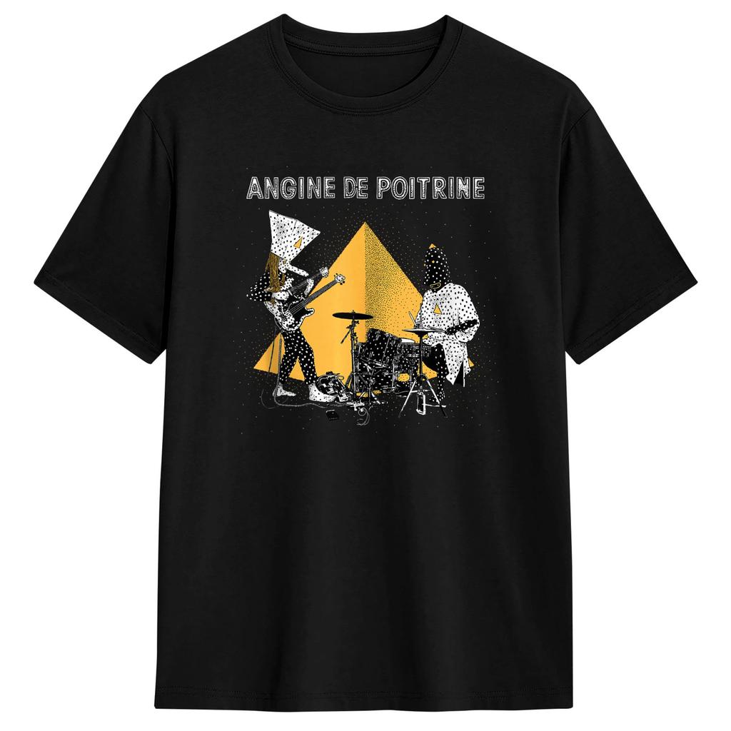 Casual Angine De Poitrine TShirt for Unisex Round Collar Pure Cotton T Shirt  Short Sleeve Tees Gift Idea Clothes