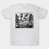 Asian Size Cotton Unisex Tshirt Print T-shirt Black Death Dance T-shirt No-Cut Print Regular Fit