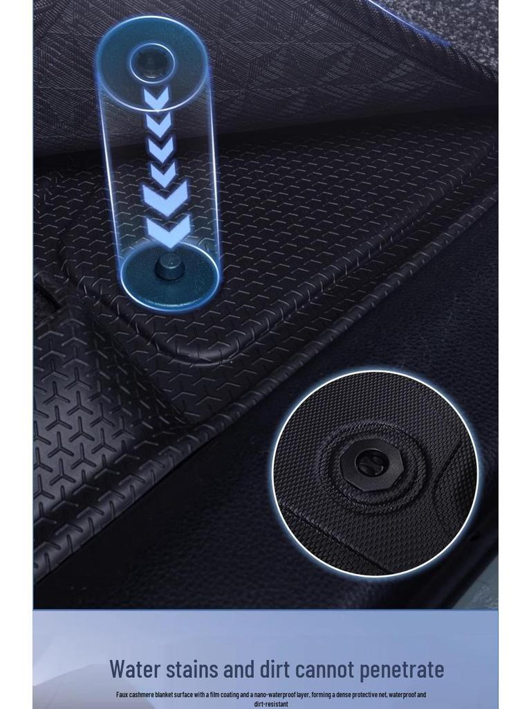 Dedicated Car Carbon Fiber Texture TPV Body Kits with 360 TPE Floor, Trunk, and Backrest Mats