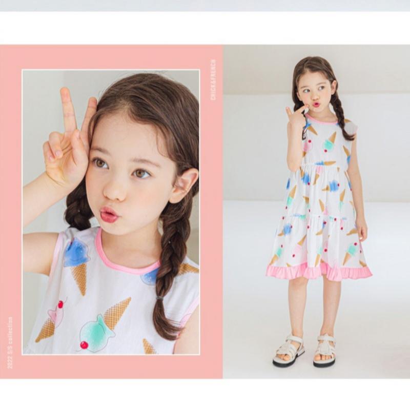 Lilyputty Color Cone Dress  White 